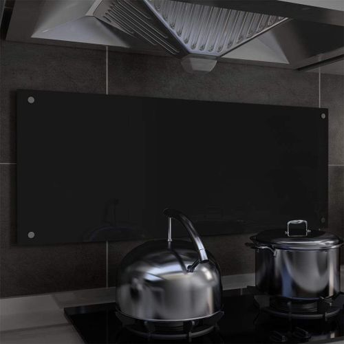 VidaXL Dosseret de cuisine Noir 100 x 40 cm Verre trempé