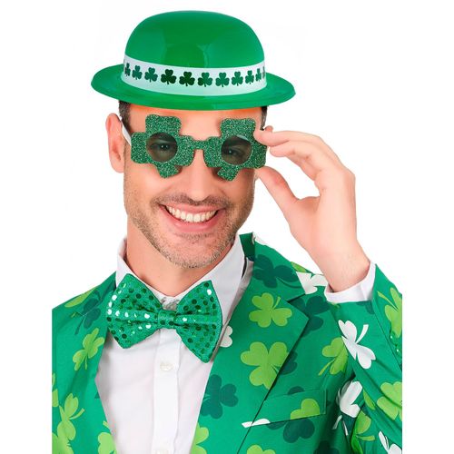 Pack N?ud Papillon Chapeau Melon Et Lunettes Saint-Patrick Adulte