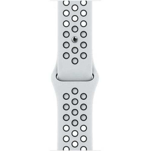 Apple 42mm Nike Sport Band - Bracelet De Montre Pour Montre Intelligente - Taille P/M/L - Platine Pure/Noir - Démo - Pour Watch Hermès Series 7, Hermès Series 9, Series 10, Series 8, Series 9...