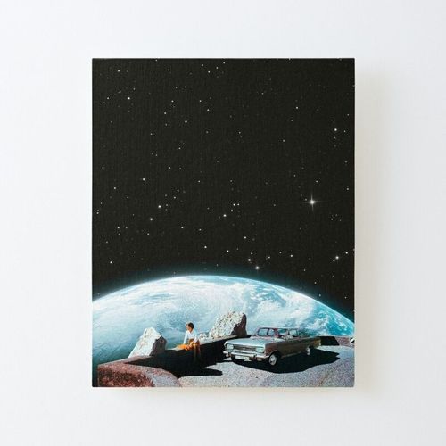 Canevas imprimer Vue sur la Terre Vintage Impression sur toile DIY installer 40x50cm