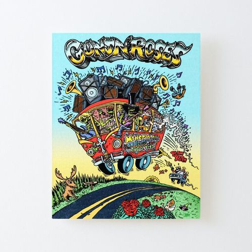 Canevas imprimer The Hippie Trail Police Chase tire sur Guns 'R Uzi Roses N Audiophile Super bass Système audio Groupe de heavy metal Impression sur toile DIY installer 40x50cm