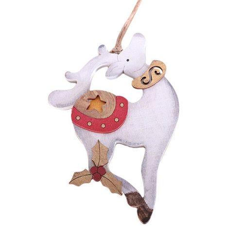 Pendentifs De Décoration De Noël En Bois, Cerf, Arbre De Noël, Jouets Pour Enfants, Cadeau De Noël Et Nouvel An