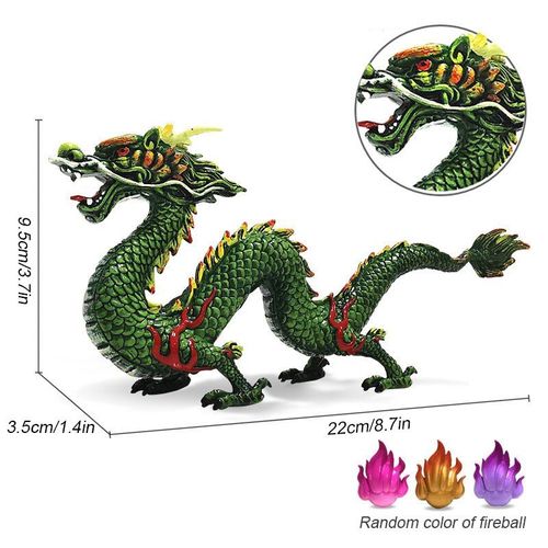 Dragon Chinois Figure Pvc Ornement De Bureau Solide Statue Cadeau Pour Enfants Adultes Couleur Vive Lbe