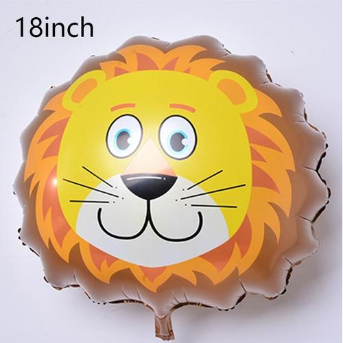 Lion 18inch - Ballons En Forme D'animaux, 1 Pièce, Grand Dessin Animé, Hérisson, Renard, Raton Laveur, Écureuil, Décoration De Fête En Forêt, Anniversaire, Baby Shower, Jungle, Jouet