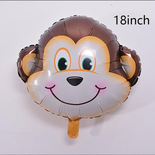 Singe 18inch - Ballons En Forme D'animaux, 1 Pièce, Grand Dessin Animé, Hérisson, Renard, Raton Laveur, Écureuil, Décoration De Fête En Forêt, Anniversaire, Baby Shower, Jungle, Jouet