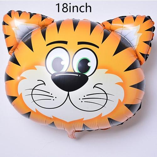 Tigre 18inch - Ballons En Forme D'animaux, 1 Pièce, Grand Dessin Animé, Hérisson, Renard, Raton Laveur, Écureuil, Décoration De Fête En Forêt, Anniversaire, Baby Shower, Jungle, Jouet