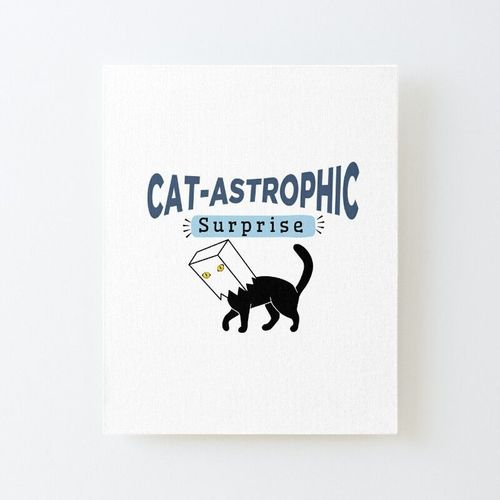 Canevas imprimer Surprise catastrophique, Shock Cat, maman chat, minou, équipe de comédie, drôle Impression sur toile DIY installer 40x50cm