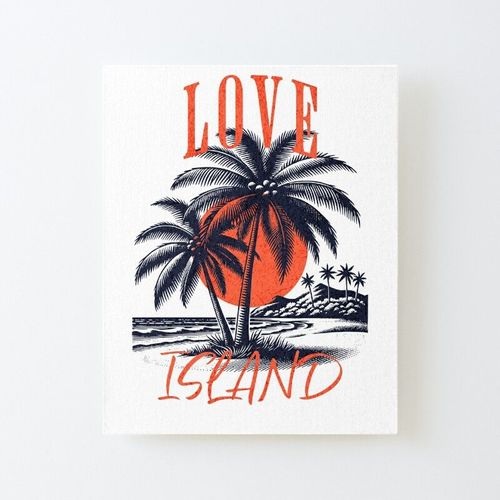 Canevas imprimer Love Island, été, orange, amour Impression sur toile DIY installer 40x50cm