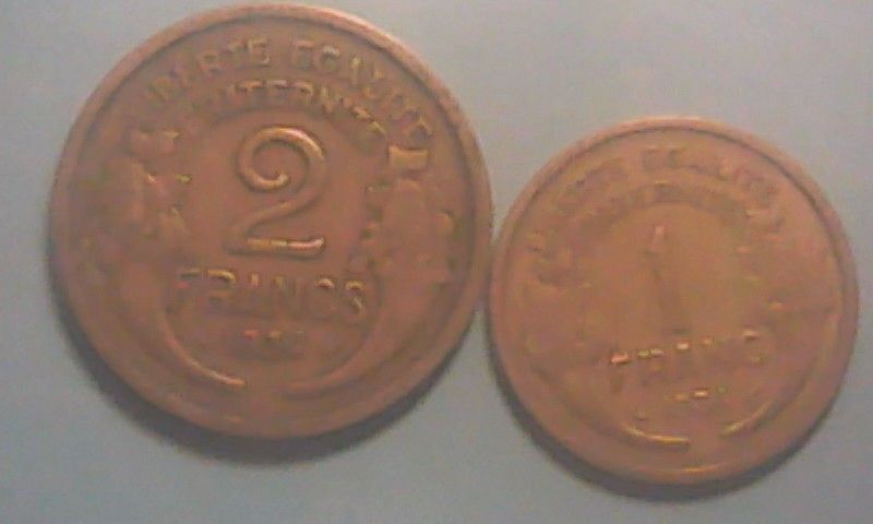 1 Et 2 Francs Morlon 1934