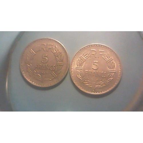 5 Francs Lavrillier Alu 1947 Et 1947 B Neuf Ouvert