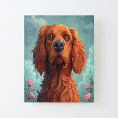Canevas imprimer Esprit joyeux du Setter irlandais Impression sur toile DIY installer 40x50cm