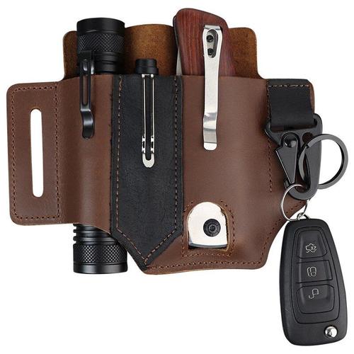 Etui portable de ceinture multi-fonction pour le camping,poche tactique en  cuir pour outils divers, pochette de stockage pour la chasse, nouveau, -  21HWGJ0809A01839
