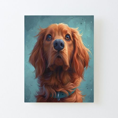 Canevas imprimer Regard réconfortant du Setter irlandais Impression sur toile DIY installer 40x50cm