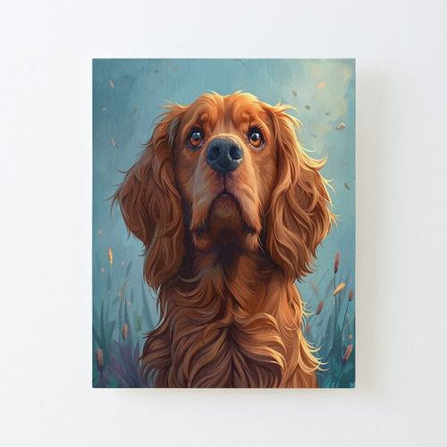 Canevas imprimer Attitude délicieuse du Setter irlandais Impression sur toile DIY installer 40x50cm