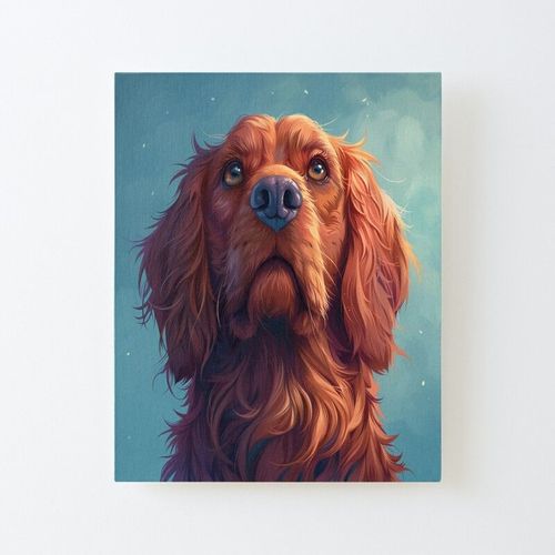 Canevas imprimer Expression charmante du Setter irlandais Impression sur toile DIY installer 40x50cm