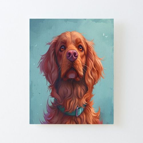 Canevas imprimer Look adorable du Setter irlandais Impression sur toile DIY installer 40x50cm