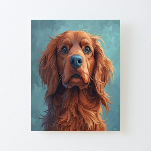 Canevas imprimer Pose ludique du Setter irlandais Impression sur toile DIY installer 40x50cm