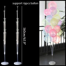 Kiosque 2set ballon j - Support de ballons en Tube de 19, 1.6M, décoration  de mariage, colonne de support de ballons, décor de maison, jardin, fête  d'anniversaire, pour enfants et adultes