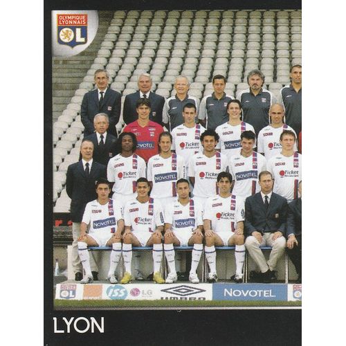 N° 184 - Stickers Image Vignette Panini - Foot 2008 - Demi Equipe - Lyon - Olympique Lyonnais