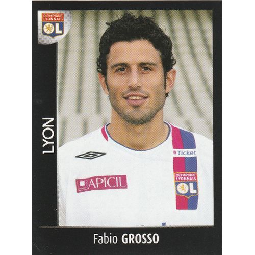 N° 194 - Stickers Image Vignette Panini - Foot 2008 - Fabio Grosso - Lyon - Olympique Lyonnais
