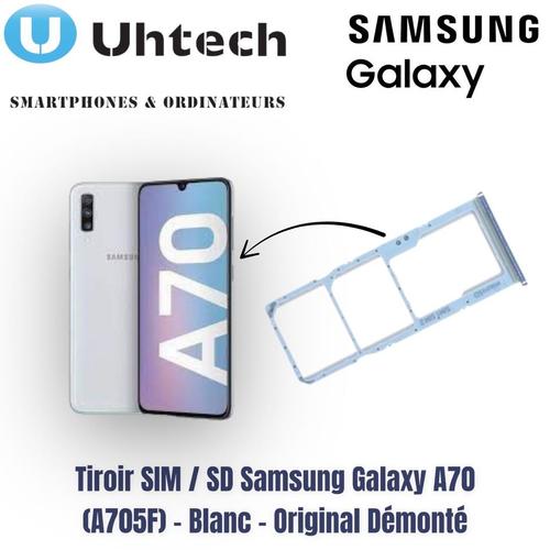 Tiroir Sim / Sd Samsung Galaxy A70 (A705f) - Blanc - Original Démonté