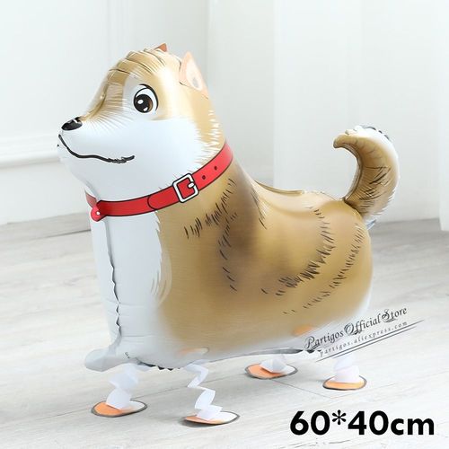 Chien Akita - Mélange De Ballons Hélium En Formes D'animaux, Ballons À Air Adorables Tigre Dinosaure Panda Chien Chat, Décorations De Fête Anniversaire Pour Enfants Adultes