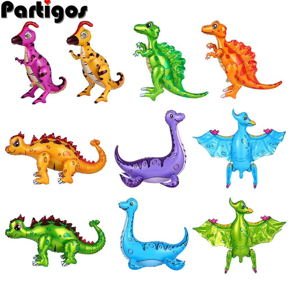 Comme Image - Grands Ballons En Forme De Dinosaure En Feuill... - 2