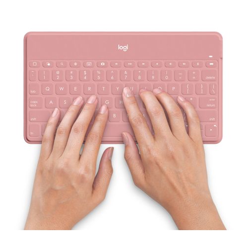 Logitech Keys-To-Go - Clavier - sans fil - Bluetooth - QWERTY - Pan Nordic - rose blush - pour Apple iPad/iPhone/TV