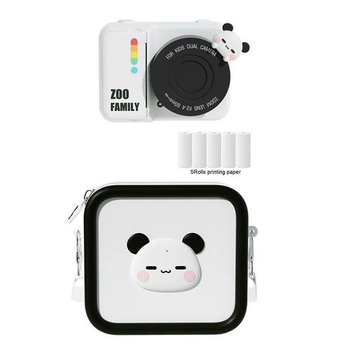 Appareil Photo À Impression Instantanée Pour Enfants,Joli Sac Initié,Écran 3.0 "",Vidéo 1080p,Photo Numérique,Cadeau Pour Enfant Fille Et Garçon - Type Panda 5r With Bag