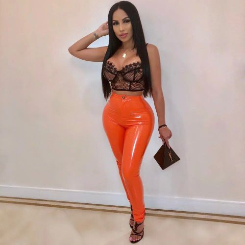 Leggings En Similicuir Pu Pour Femmes,Optique,Noir,Push-Up,Taille Haute,Grande Taille,Hiver,Pantalon Sexy,2022