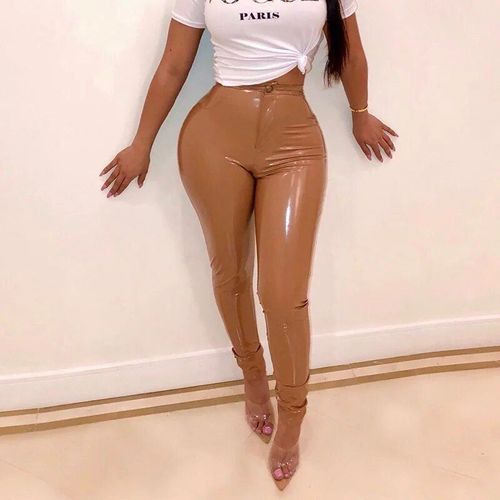 Leggings En Similicuir Pu Pour Femmes,Optique,Noir,Push-Up,Taille Haute,Grande Taille,Hiver,Pantalon Sexy,2022