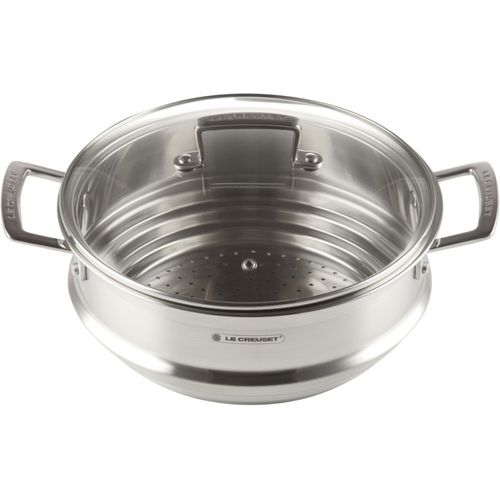 Cuiseur Vapeur Le Creuset Inox Classique 20 22 24 Cm Et Couvercle