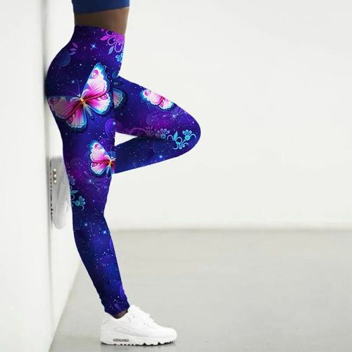 Leggings De Sport Taille Haute Pour Femmes,Collants À Imprimé Papillon 3d,Pantalon De Yoga,Legging De Gym,Leggings D'entraînement Pour Femmes,Sexy,Xs-8xl