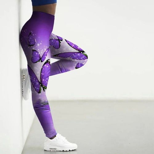 Leggings De Sport Taille Haute Pour Femmes,Collants À Imprimé Papillon 3d,Pantalon De Yoga,Legging De Gym,Leggings D'entraînement Pour Femmes,Sexy,Xs-8xl