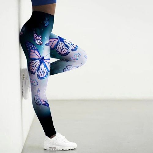 Leggings De Sport Taille Haute Pour Femmes,Collants À Imprimé Papillon 3d,Pantalon De Yoga,Legging De Gym,Leggings D'entraînement Pour Femmes,Sexy,Xs-8xl
