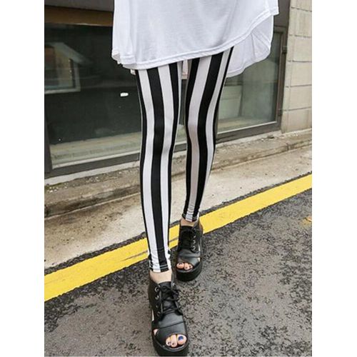 Ysdnchi-Leggings College À Carreaux Pour Femmes,Noir Et Blanc,Grille Pied-De-Poule,Élastique,Mode,Pantalon Sexy En Polyester