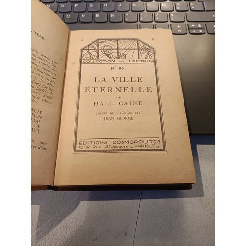 La Ville Éternelle Hall Caine Editions Cosmopolites 1932