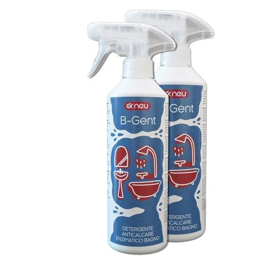 B-Gent2 Nettoyant anticalcaire enzymatique pour hygiène et nettoyage de la salle de bain Convient pour le marbre et les pierres naturelles 500 ml x 2 pièces.