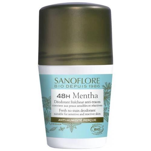 Déodorants-Sanoflore 48h Mentha Deodorant Fraîcheur Anti-Traces Bio 50 Ml 