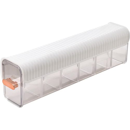 Boîte de rangement murale transparente à 6 compartiments, pas besoin de percer de trous, adaptée aux chaussettes, sous-vêtements, vêtements, vêtements, cravates