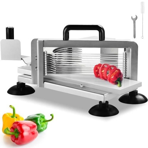 Coupe-Tomates Commerciale-Vevor-Trancheuse À Tomates De 9,5 Mm-Pour Couper Les Tomates, Les Concombres Et Les Bananes