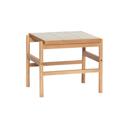 Table D'appoint En Bois Menthe Et Beige