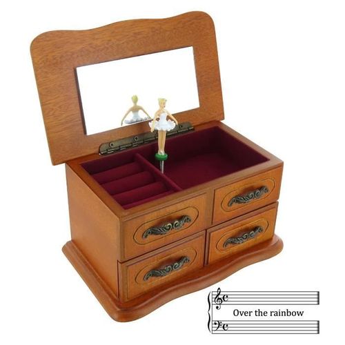 Boîte À Musique - Lutece Creations - Le Magicien D'oz - Ballerine Dansante - 18 Notes - Marron
