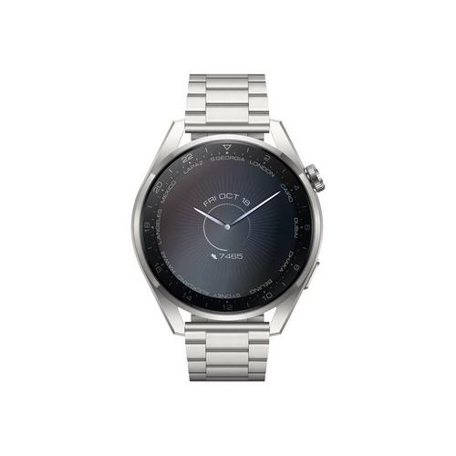 Huawei Watch 3 - Elite Edition - 46 Mm - Argent - Montre Connectée Avec Bracelet De Lien - Affichage 1.43" - 16 Go - Wi-Fi, Lte, Nfc, Bluetooth - 4g - 54 G