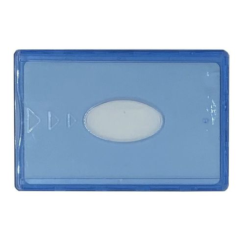 Etui carte bancaire rigide bleu transparent fabrication Française