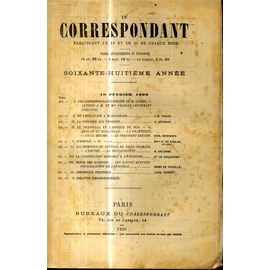 Le Correspondant N° 801 10 Fevrier 1896 Sommaire En Couverture