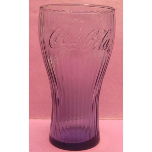 Verre " Coca Cola / Mauve Lignes / Collection Mc Donald's 2017 " - Tulipe Ballon 37 Cl Env.