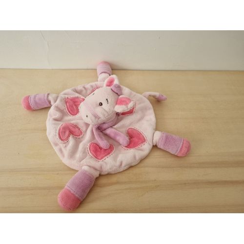 Doudou Cheval Zebre Rose Rond Kimbaloo
