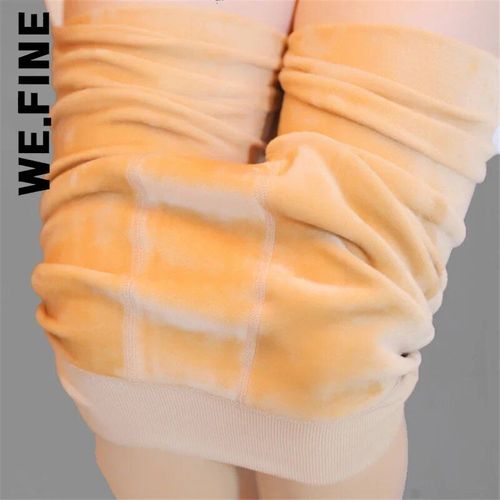 We.Fine-Leggings Élastiques En Velours Pour Femmes,Pantalons Skinny Épais Et Chauds,Pantalons Noirs,Hiver 2023