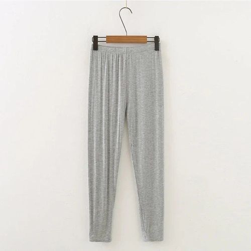 Leggings Amples Pour Femmes,Pantalons Courts Respirants Et Décontractés,Taille Élastique,Couleur Unie,Crayon,Été